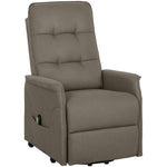 Power Lift Recliner Chair – Side Pocket, 140° Recline, Coffee Upholstery