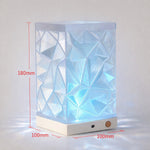 3D Printed Crystal Ambient Lamp RGB Remote Control USB-C Rechargeable Diamond Night Light For Bedroom Decor