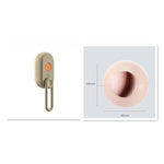 Electric steam pet brush with beige body and oval pink spray head