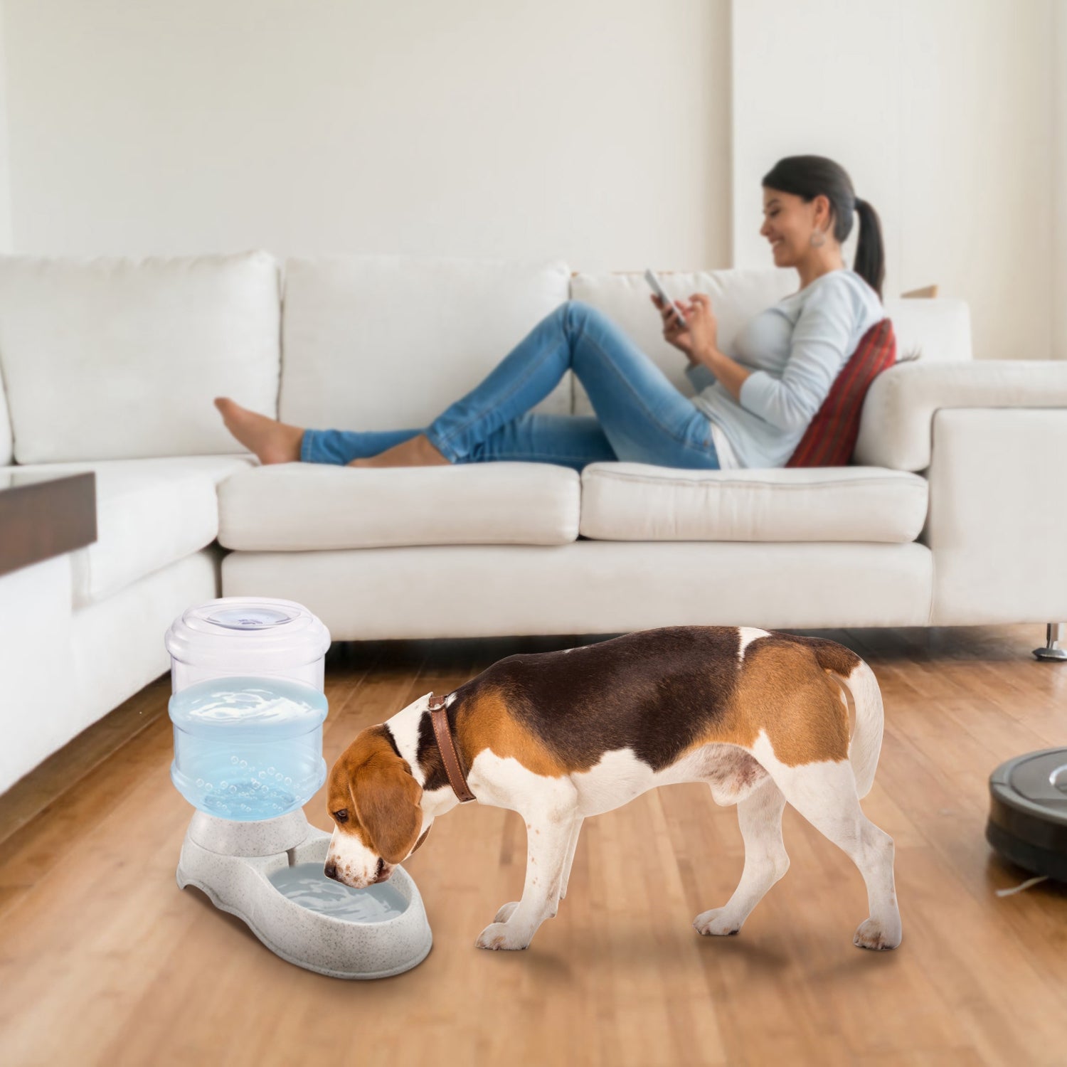 PetHydrate 3.5L Automatic Pet Water Dispenser - Self-Dispensing Gravity Feeder for Cats & Dogs