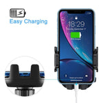 Universal car phone mount holder with phone cradle and charging cable, black