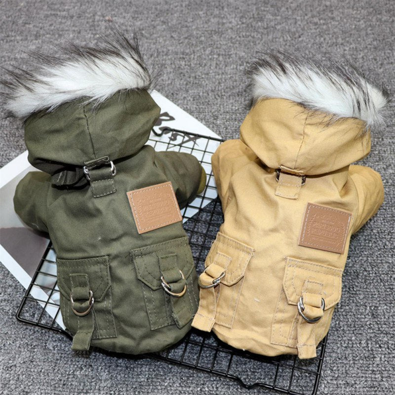 Chaqueta de forro polar de doble capa para perros – Abrigo cálido de invierno para mascotas