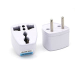 White power plug adapter with two round pins for pet grooming hair dryer