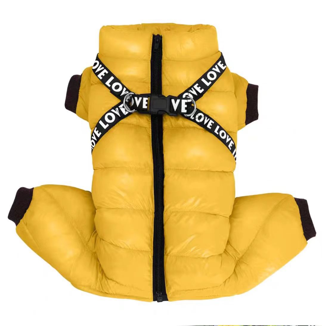 Furry Friends Cozy Windproof Thickened Four-Legged Pet Jacket