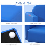 2 In 1 Toddler Sofa Chair,  48 X 44 X 41 Cm, For Game Relax Playroom, Blue