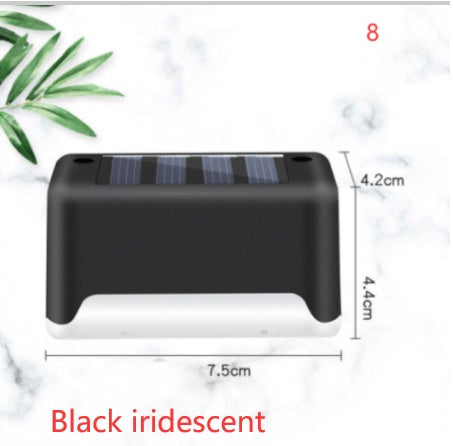 Nueva actualización Lámpara solar de valla LED impermeable Luces solares de cubierta Luz solar de paso al aire libre para escaleras de patio, camino de jardín, patio de paso
