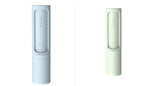 Light blue and light green reusable pet hair remover lint roller brushes