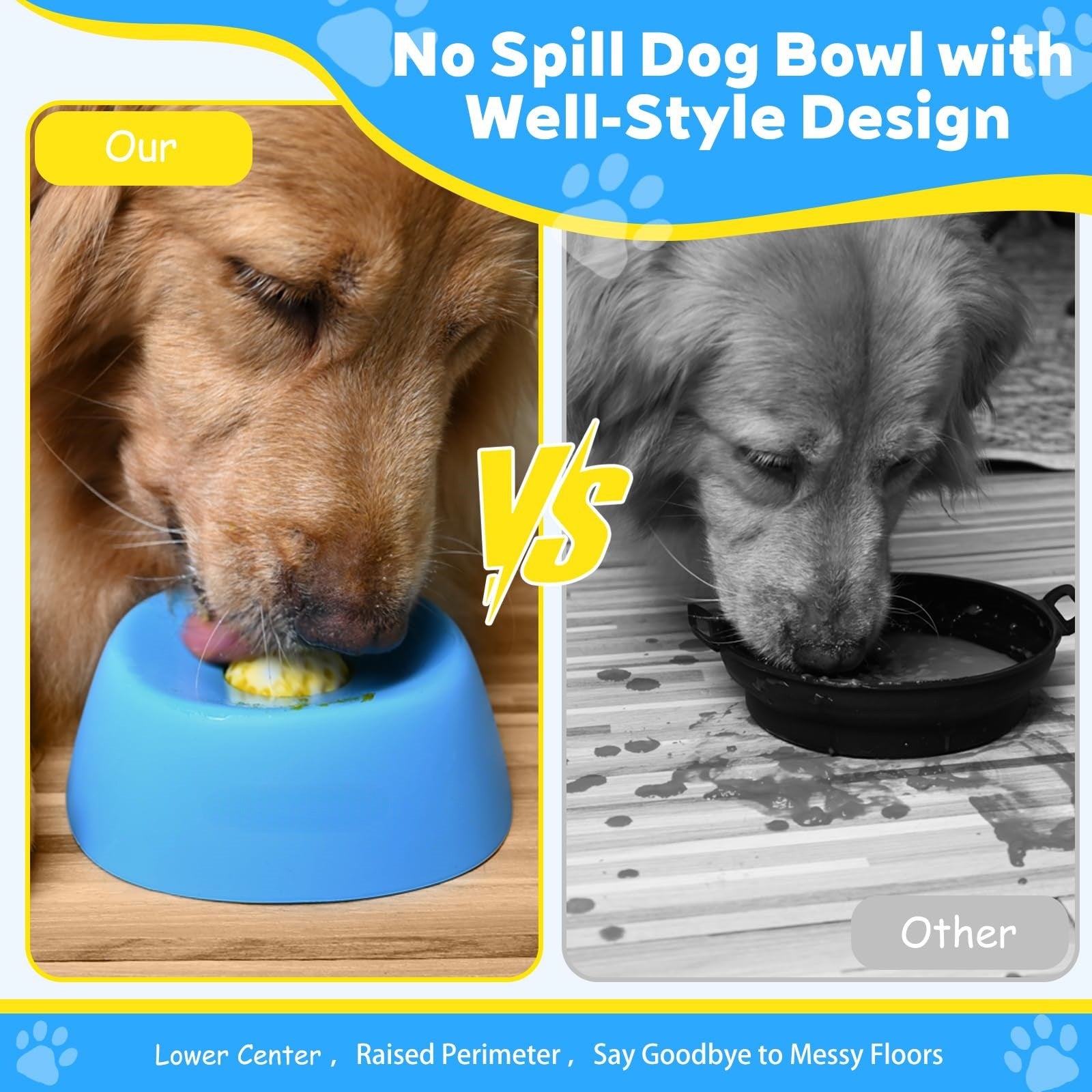 Pawfect Paws Non-Slip Spherical Slow Feeder Bowl - Anti-Choking Design for Liquid Treats & Yogurt Fun