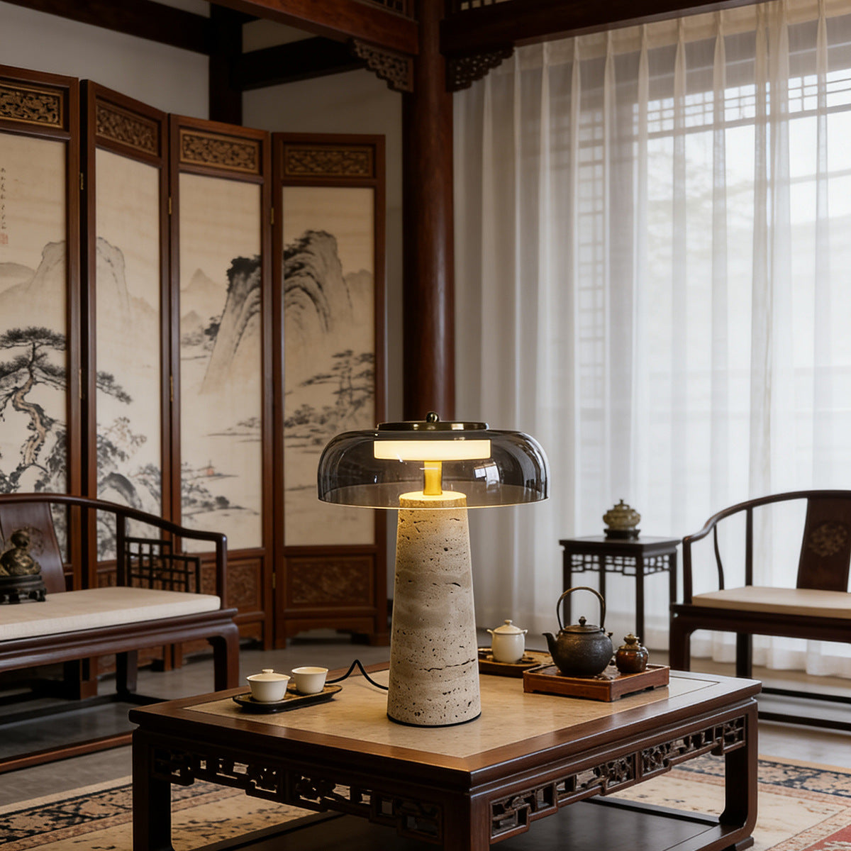 Nordic-style Minimalist Glass Table Lamp For Home Use