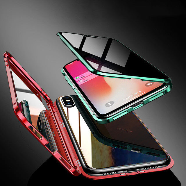 Funda de teléfono magnética antipista de cristal de privacidad – Estilo con tapa