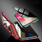 Anti-Peep Magnetic Privacy Glass Phone Case – Flip Style