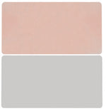 Pink and light-gray PU desk mat set, double-sided rectangular pads with rounded corners