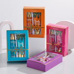 KORMESIC body cream gift set with orange and pink boxed bottles and tubes