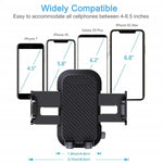 Universal car phone mount holder with adjustable clamp for 4.5–6.8 in phones, black