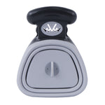 Gray and black foldable pet waste scooper dispenser