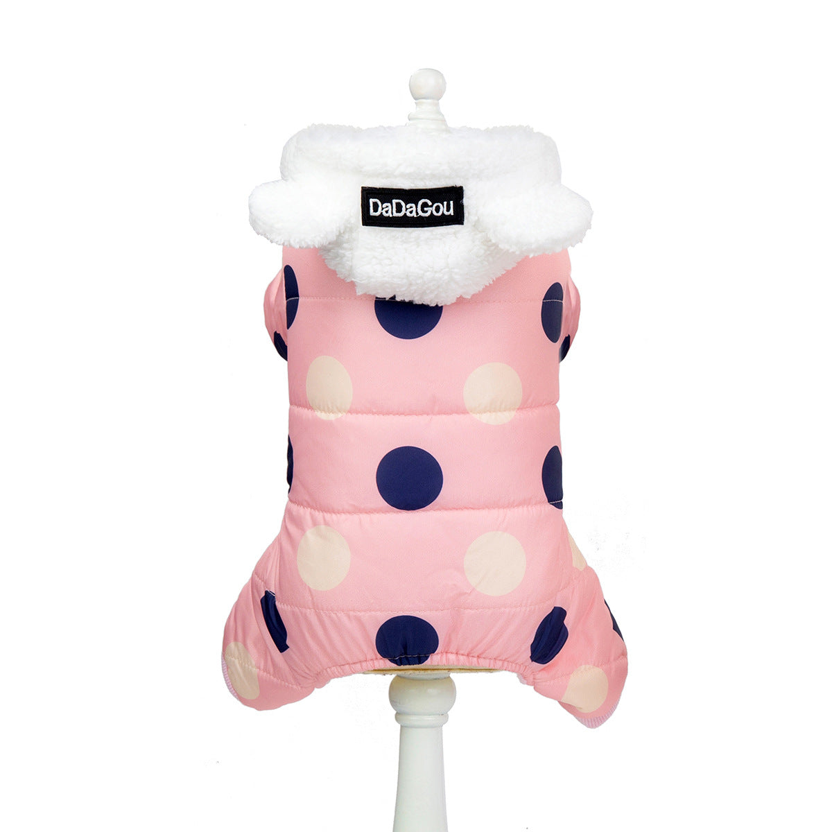 Polka Dot Four-Leg Cotton Dog Winter Coat – Warm Pet