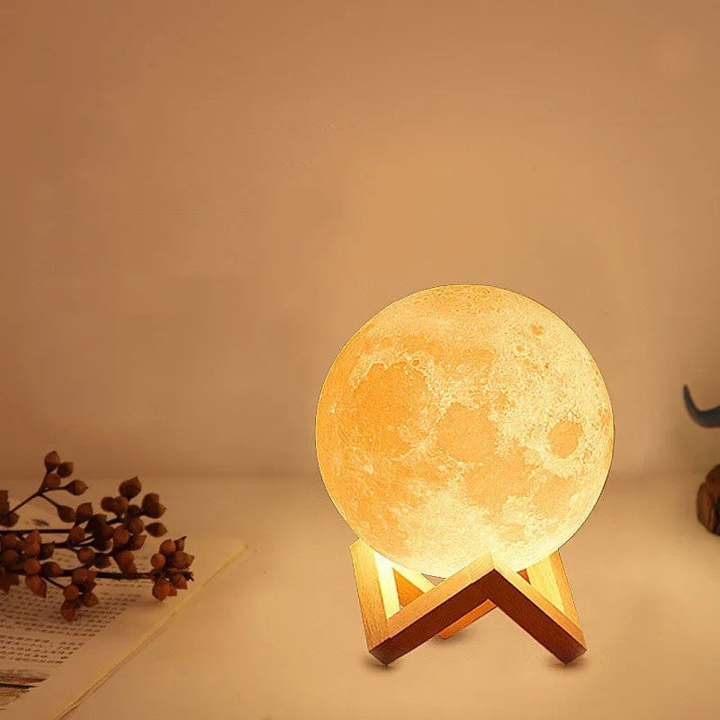 Lampe de table lune imprimée en 3D – Cadeau de Saint-Valentin chinoise