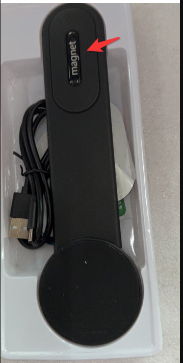 Black magnetic dash phone holder with circular mount pad