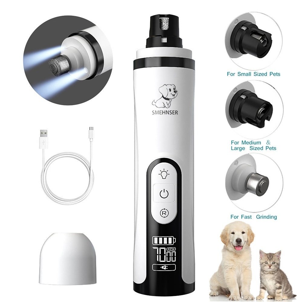 PawPerfect Electric Nail Trimmer - 3-Speed LED Precision for Hassle-Free Grooming