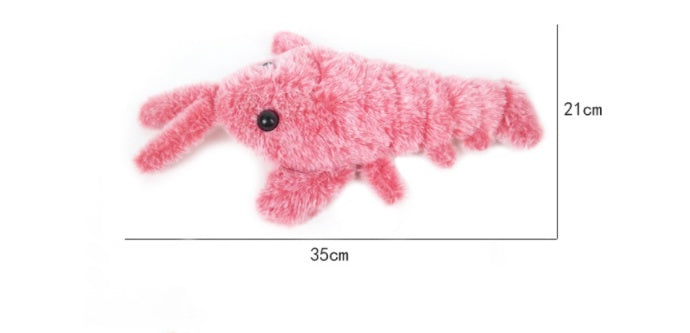 Electric Jumping Shrimp Cat Toy – USB Rechargeable Plush Lobster