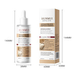 HUNMUI exfoliating rice ampoule bottle and box with size dimensions