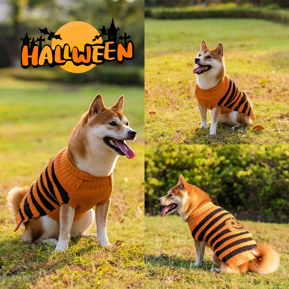 Pull chien Halloween Costume d'animal de compagnie Teddy Pull chaud décontracté Vêtements de cosplay pour chiens Tenues pour animaux de compagnie