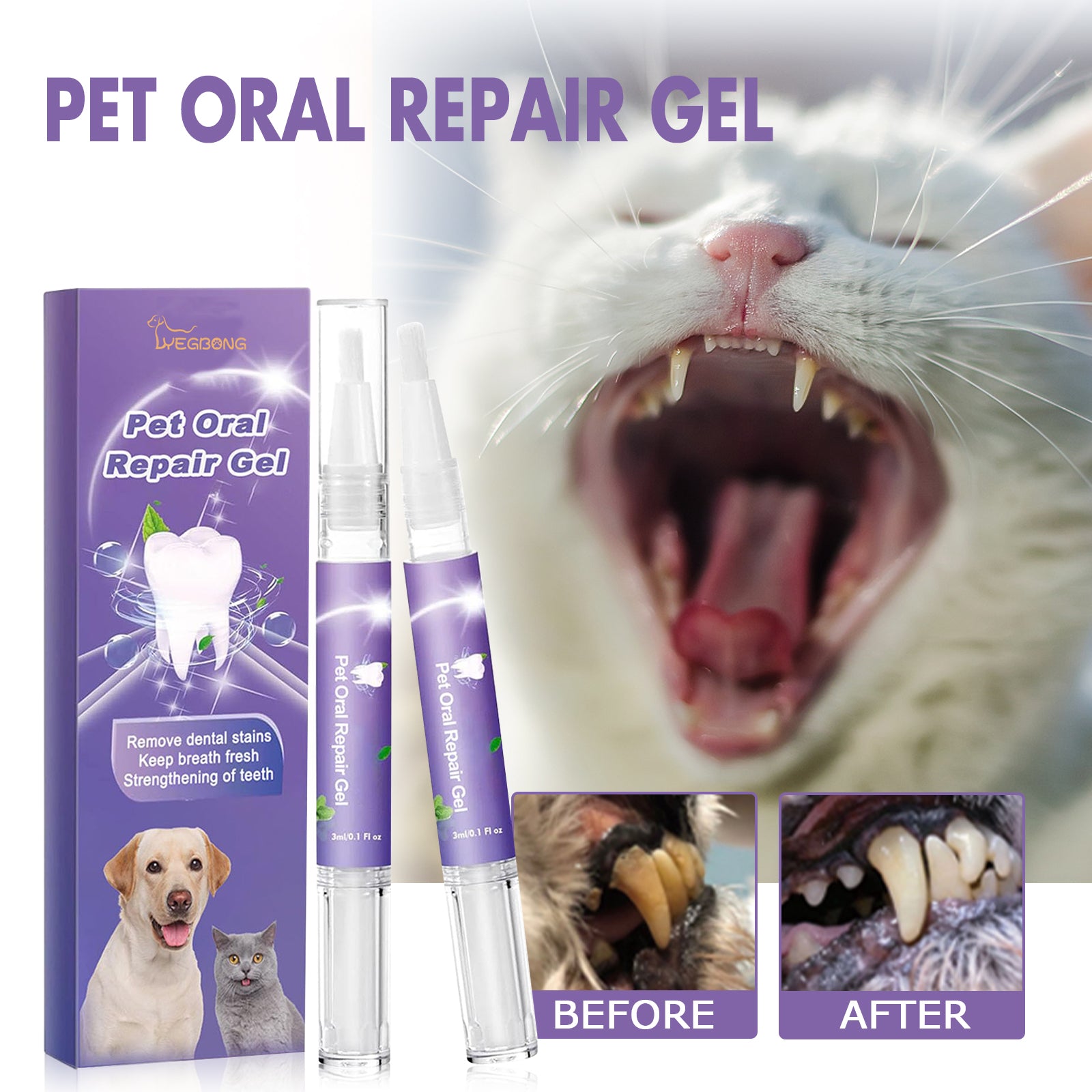 PetCare Pro Oral Repair Gel - Ultimate Dental Defense for Happy, Healthy Pets!
