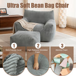 Bean Bag Chair For Adults, Oversized Comfy Beanbag Living Room Lazy Sofa For Bedroom & Dorm