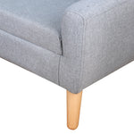 2-Seat Kids Sofa, Toddler Sofa Couch, Linen-Like Fabric & Wood Frame Sofa Chair for Ages 3-7, 11" High Seat, Gray