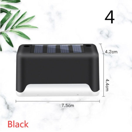 Nueva actualización Lámpara solar de valla LED impermeable Luces solares de cubierta Luz solar de paso al aire libre para escaleras de patio, camino de jardín, patio de paso