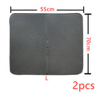 Double-layer cat litter mat set, gray-black, 55 x 70 cm, 2 pieces