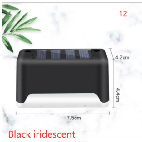 Nueva actualización Lámpara solar de valla LED impermeable Luces solares de cubierta Luz solar de paso al aire libre para escaleras de patio, camino de jardín, patio de paso