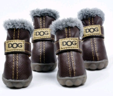 PawPal Thick Winter Dog Boots - Insulated for Ultimate Warmth and Comfort