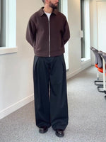 Stylish Brown Zip-Up Jacket - Cozy Long Sleeve Essential by [Brand Name]