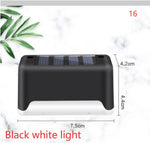 Nueva actualización Lámpara solar de valla LED impermeable Luces solares de cubierta Luz solar de paso al aire libre para escaleras de patio, camino de jardín, patio de paso