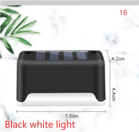 Nueva actualización Lámpara solar de valla LED impermeable Luces solares de cubierta Luz solar de paso al aire libre para escaleras de patio, camino de jardín, patio de paso