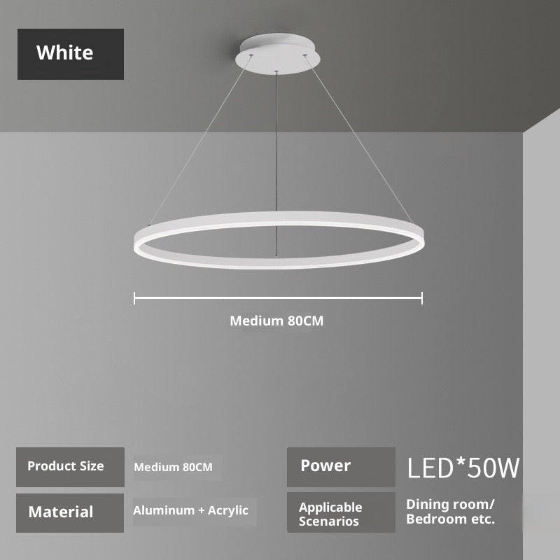 Annular Led Dining Room Lamp Is Light And Luxurious