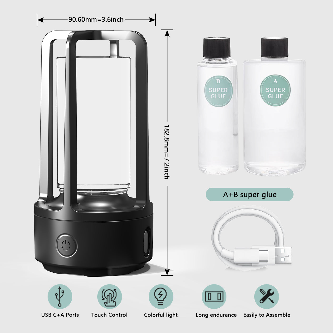 No Accessories 2 In 1 DIY Audio Crystal Light And Bluetooth-compatible Speaker Gift Touch Resin Night Light