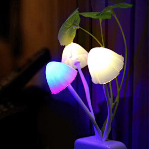 Veilleuse LED Champignon, 3 Couleurs, Avec Capteur, Originale, 220v
