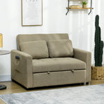 Loveseat Sofa Bed – Click-Clack Convertible Settee, Light Brown
