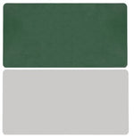 Green and light-gray PU desk mat set, double-sided rectangular pads with rounded corners