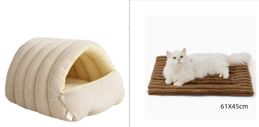 CozyCat Removable Washable Cat House - Winter Warm Sleeping Nest