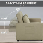 Loveseat Sofa Bed – Click-Clack Convertible Settee, Light Brown