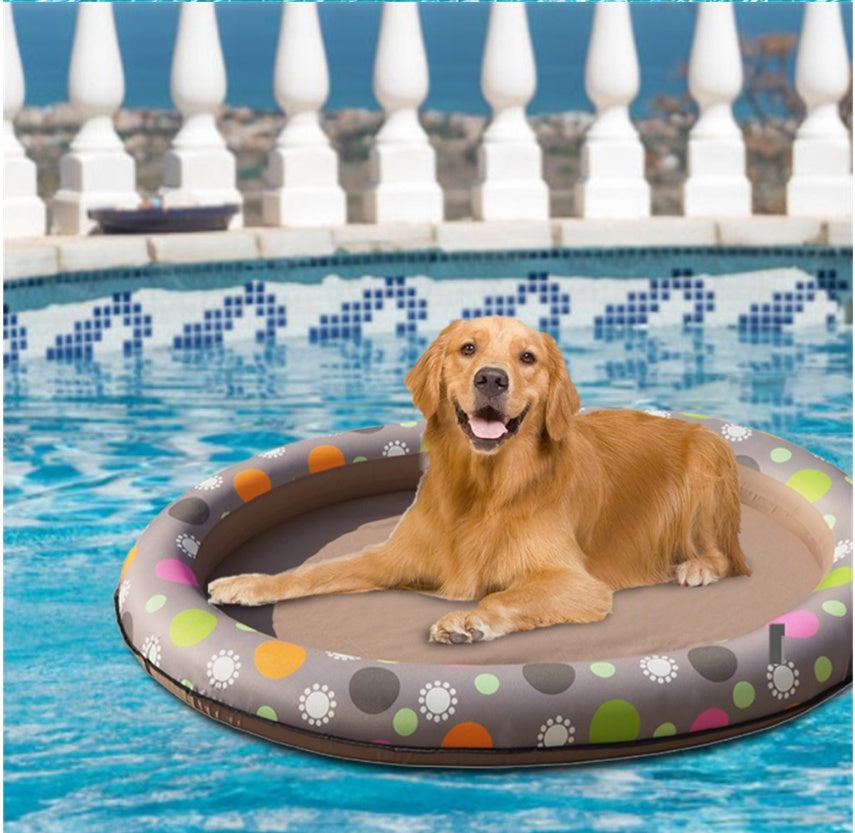 Piscina hinchable tipo hamaca Doggy Delight - ¡Cómoda cama flotante para mascotas, perfecta para la diversión veraniega!