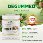 Ivory shea butter body butter jar with white lid and beige cream.