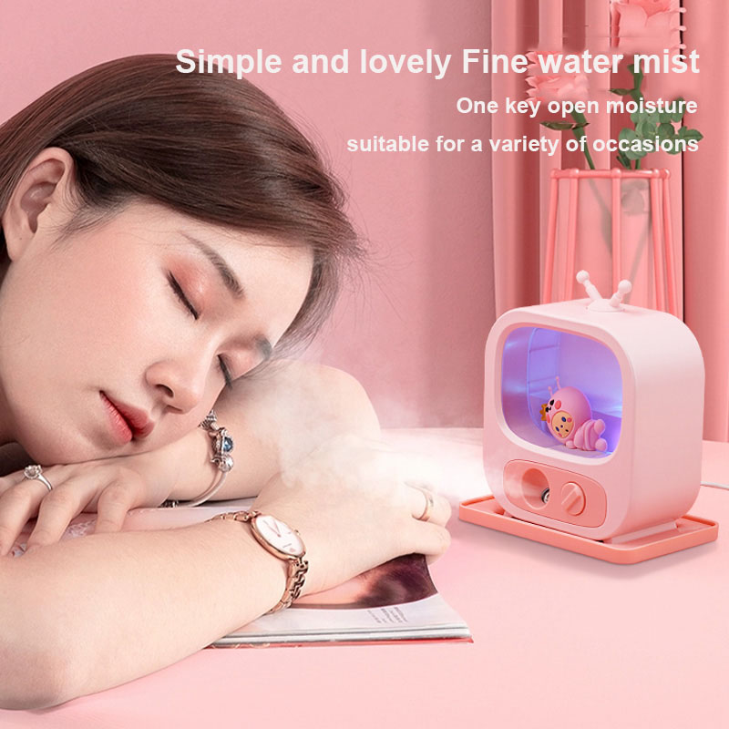 Creative Home Desktop Small TV Shape Humidifier Atmosphere Lights