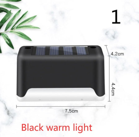 Nueva actualización Lámpara solar de valla LED impermeable Luces solares de cubierta Luz solar de paso al aire libre para escaleras de patio, camino de jardín, patio de paso
