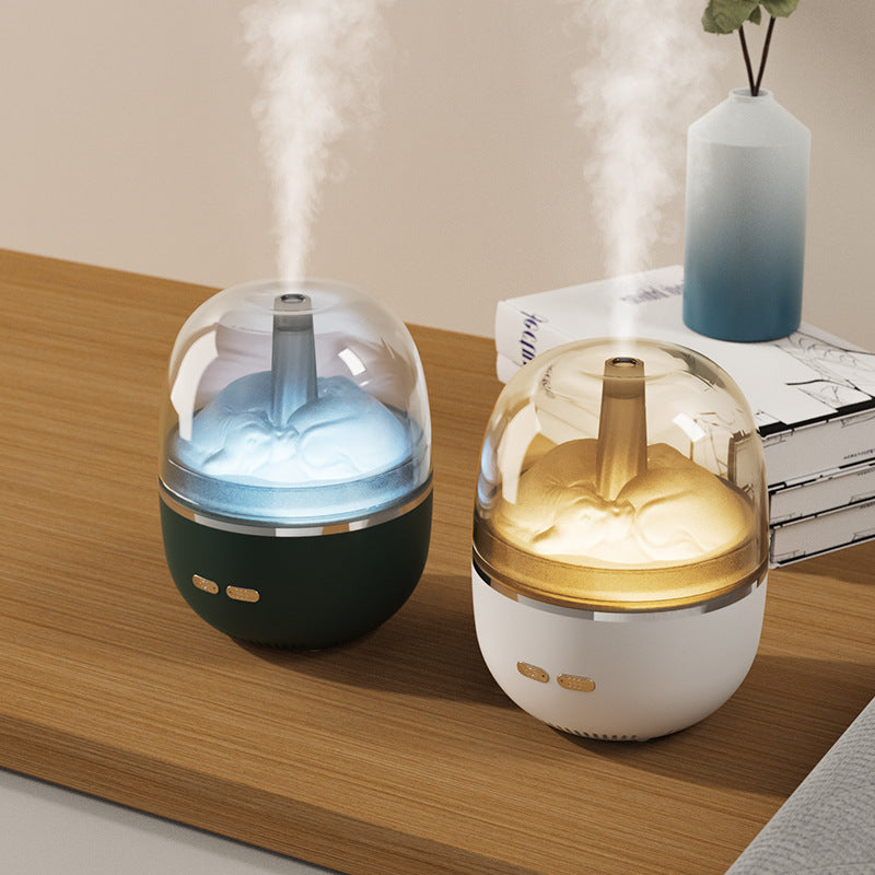 Humidificador de aire, difusor de aceites esenciales ultrasónico, aromaterapia, atomizador, luz colorida, gran volumen de niebla, accesorios para oficina y hogar