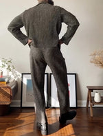 Men's Plaid Slim Fit Blazer & Trousers - Elevate Your Style with Timeless Elegance