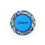 Magnetic phone holder with blue center and colorful character ring